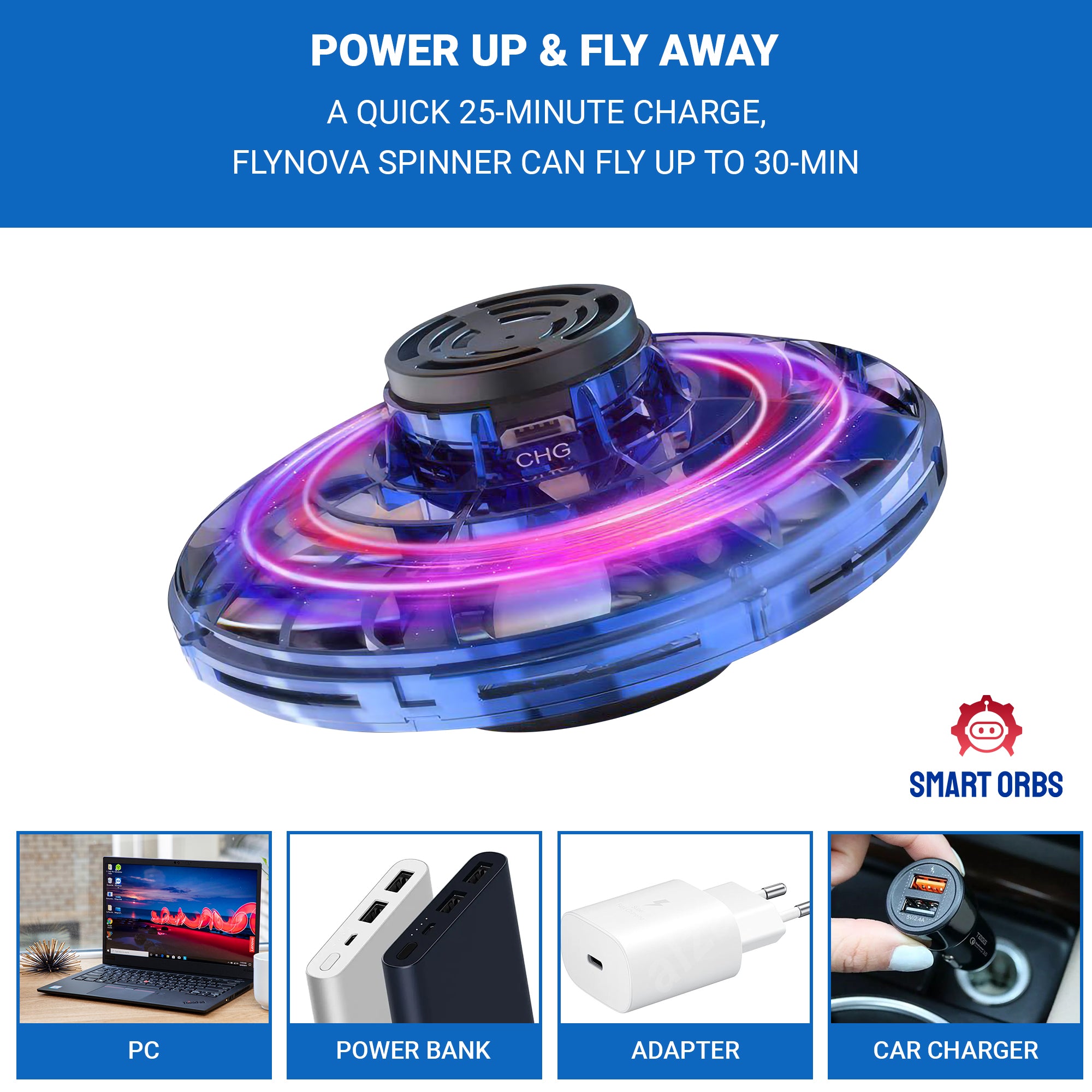 FlyNova Flying Spinner, Upgraded The Most Tricked-out Hand Drones for Kids Adults